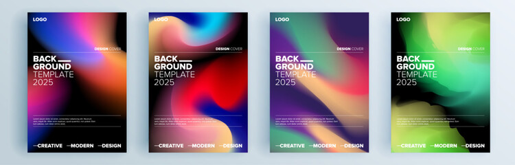 Modern abstract covers set, minimal covers design. Colorful geometric background, vector illustration.