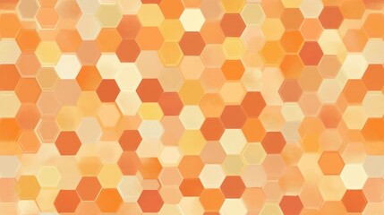 Abstract orange and yellow hexagon pattern background.