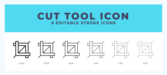 Cut tool stroke icon for web. Mobile apps and ui.
