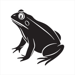 American bullfrog  silhouette vector