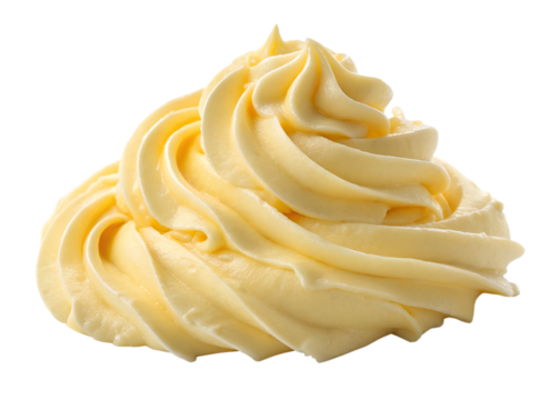 Creamy and smooth buttercream swirl perfect for desserts