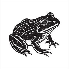 American bullfrog  silhouette vector