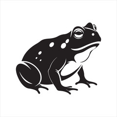 American bullfrog  silhouette vector