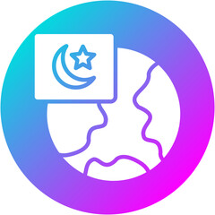 Obraz premium Islamic Globe Icon