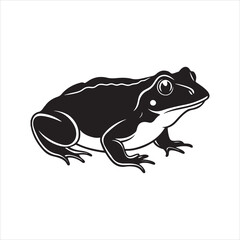 American bullfrog  silhouette vector