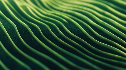 Fototapeta premium Abstract green wavy texture background.