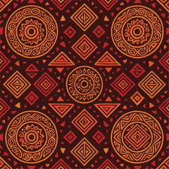  Traditional Indonesian Seamless Pattern – Ethnic Motif with Symmetrical Medallions.