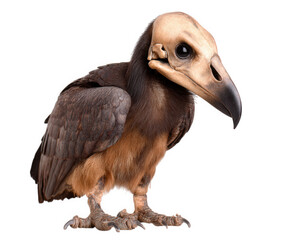 Fototapeta premium Unique and rare fossil of prehistoric bird, showcasing intriguing blend of skeletal and feathered features. This ancient creature evokes curiosity and wonder about its existence