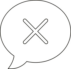 Delete Message In Outline Icon