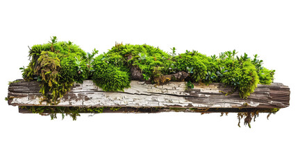 Moss-covered Wooden Bridge Brings Natures Charm to a Clean Backdrop