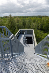 Reiddomp tower, a birdwatching viewpoint in Lauwersmeer national park, Netherlands
