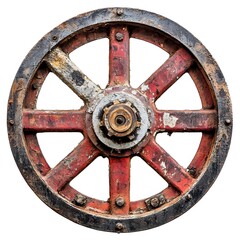 Rusty Red Industrial Wheel.