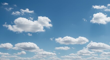 Azure canvas painted with billowing clouds