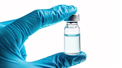 The medical vial in hand