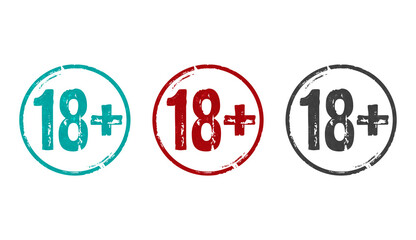18 plus adults only age prohibition stamp and stamping