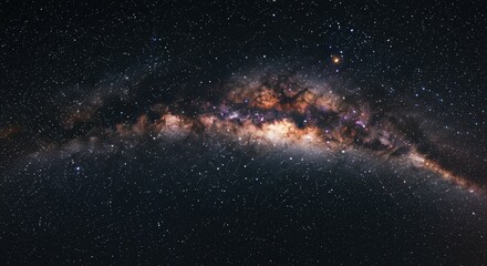 Obraz premium River of Stars Milky Ways shimmering band stretches across the night dust clouds swirling a cosmic panorama