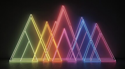 Neon triangle landscape