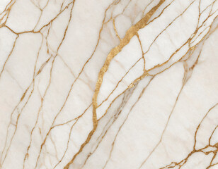 Elegant White Marble with Gold Veins Texture
