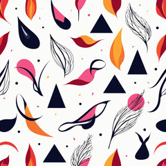 Seamless Botanical & Abstract Pattern Collection – Autumn Inspired Design Motifs