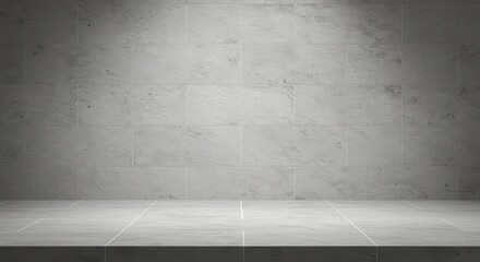 Textured gray tile background with a bright spotlight on the wall
