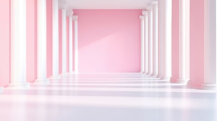 Elegant Pink Colonnade