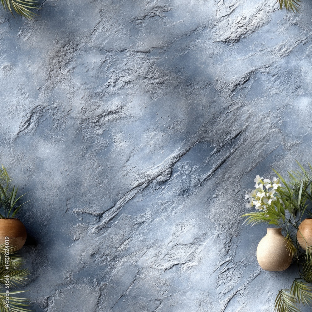 Poster rough stucco wall in light blue features an aged appearance, ideal for adding custom text or images 