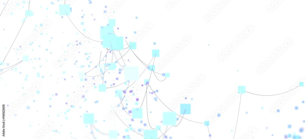 Poster Abstract background image depicting a network of connections and data flow. Perfect for tech, data, and network concepts.