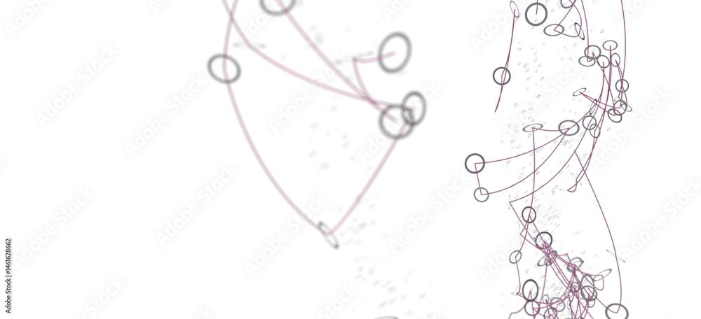 Poster Abstract background image featuring interconnected lines and circles, representing network connections or data flow.