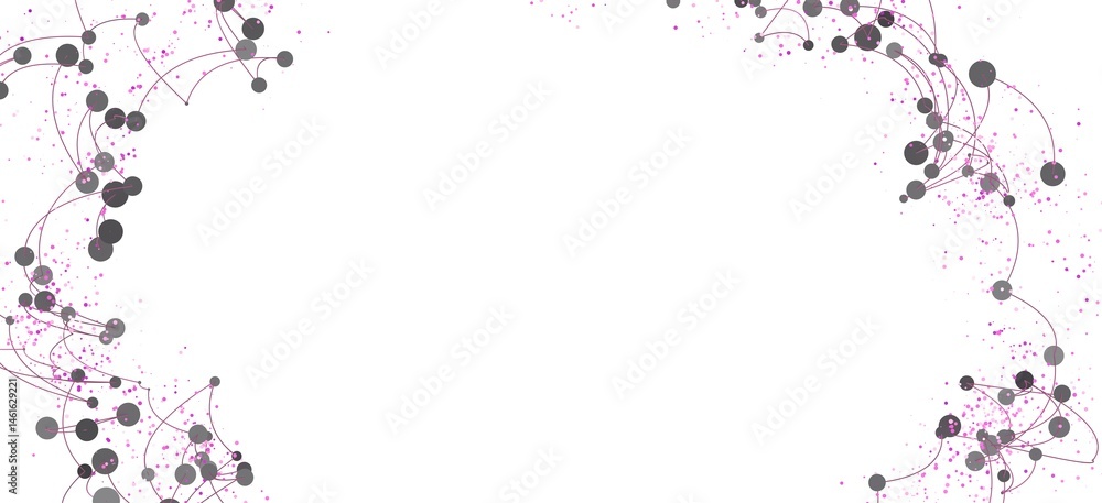 Poster Modern abstract background with connected dots and lines. Perfect for technology, network, or connection concepts.
