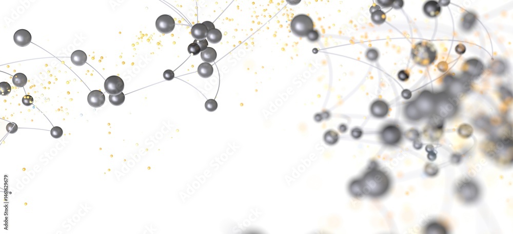 Poster stock photo of abstract network connections. ideal for technology, science, and communication concep
