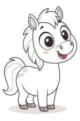 Obraz premium coloring book pages with funny cartoon animals, Farm Animals Coloring Page, Preschool Coloring Page, Coloring Pages For Kids, Toddlers, Preschoolers 