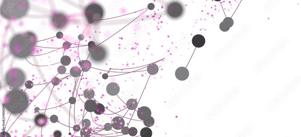 Poster Abstract background with connected dots and lines.  Perfect for technology, network, or connection concepts.