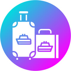 Obraz premium Cruise Suitcase Icon