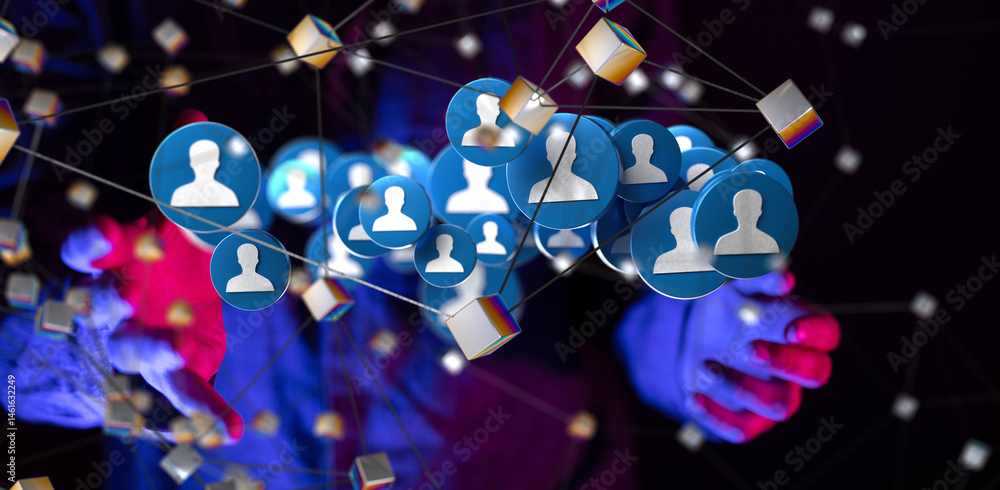 Poster Unity group and teamwork concept