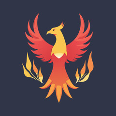 Fototapeta premium Fiery Phoenix Logos – Mythical Bird of Rebirth, Flame & Flight Symbol Designs