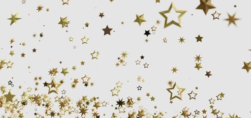 Sparkling gold stars on white. Perfect for holidays, celebrations, and more!