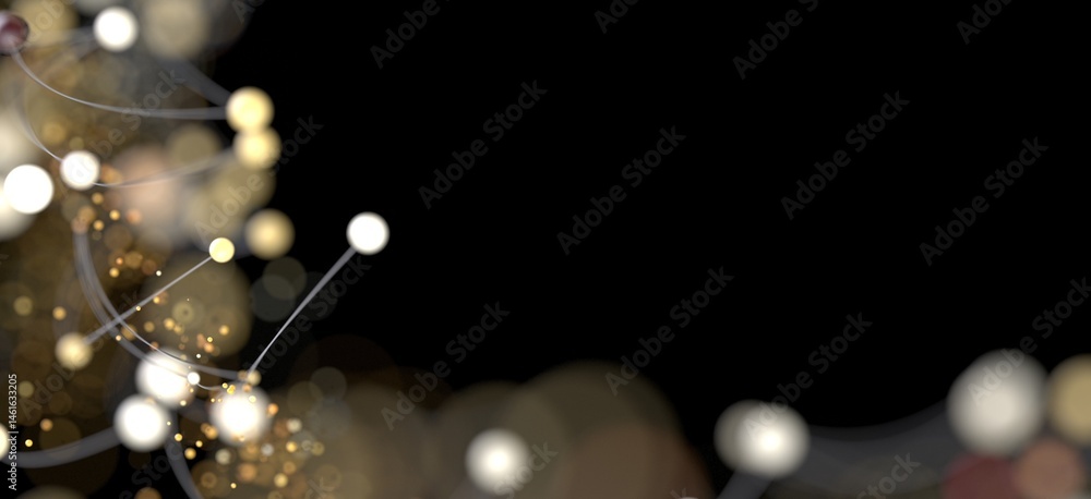 Poster elegant abstract background with golden bokeh lights and subtle lines. perfect for modern designs.