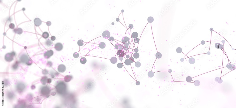 Poster modern abstract background with network connections. perfect for technology, science, and communicat