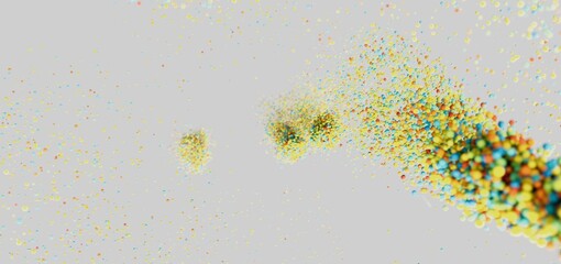Abstract background with vibrant particles flowing. Ideal for tech, design, and energy concepts.