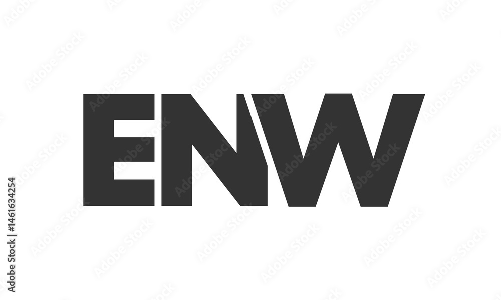 Poster enw logo design template with strong and modern bold text. initial based vector logotype featuring s