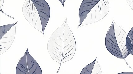 Obraz premium Elegant leaves pattern in soft colors.