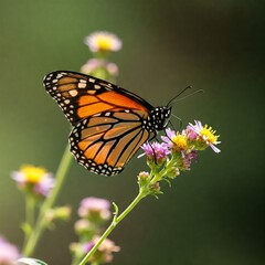 Fototapeta premium butterfly on flower