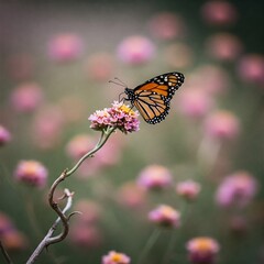 Obraz premium butterfly on flower