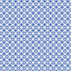 Decorative blue flower pattern Background vector Background