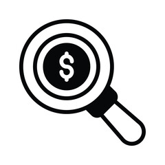Find money icon amazingly designed in glyph style