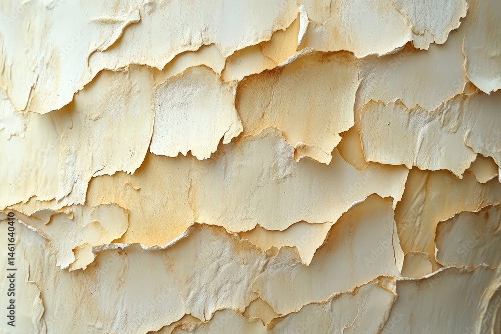 Poster close-up view of textured bark surface showing layers and cracks.
