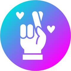 Obraz premium Anniversary Crossed Fingers Icon