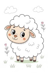 Obraz premium coloring book pages with funny cartoon animals, Farm Animals Coloring Page, Preschool Coloring Page, Coloring Pages For Kids, Toddlers, Preschoolers 