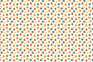 Vibrant Summer Fruits Pattern for Custom T-shirts