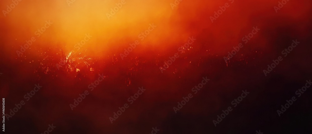 Poster abstract orange and red gradient background with subtle textures and light play for artistic design